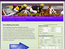 Tablet Screenshot of horsebettingcalculator.com